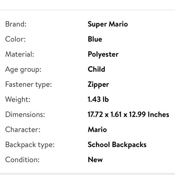 NWT ✨ 🍄 ⭐️ “HERE WE GO!” 4 pc Super Mario Metallic Backpack Set 🎒 - Picture 2 of 5